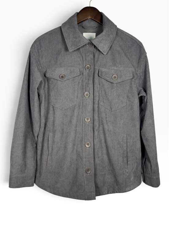 Avec Les Filles Jackets & Blazers - Avec Les Filles Corduroy Shacket | Size S | Gray